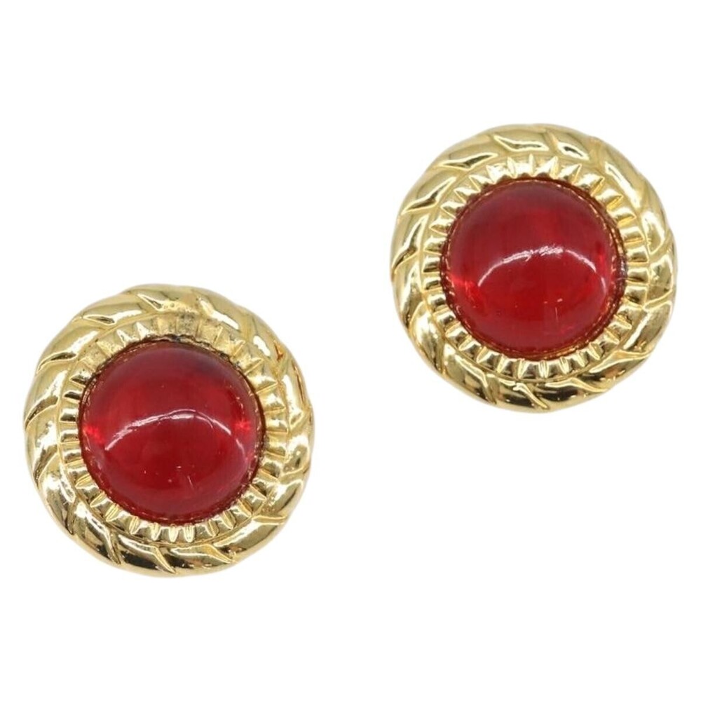 Chanel Vintage Round Clip-On Metal